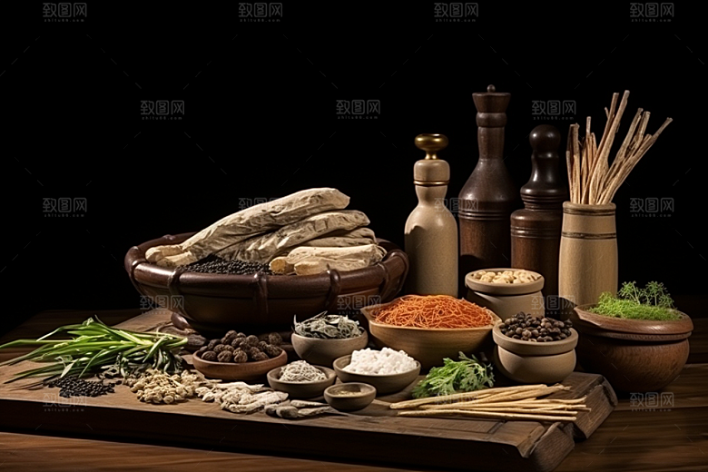 中药抓药高清摄影图