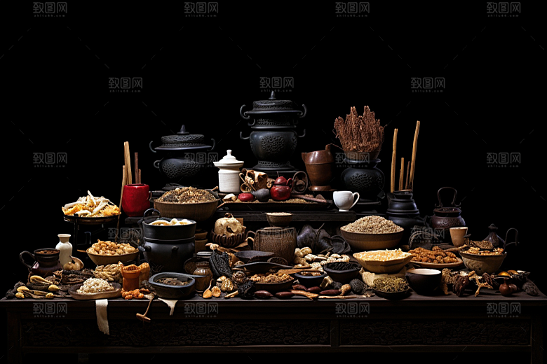 中药抓药中医摄影图