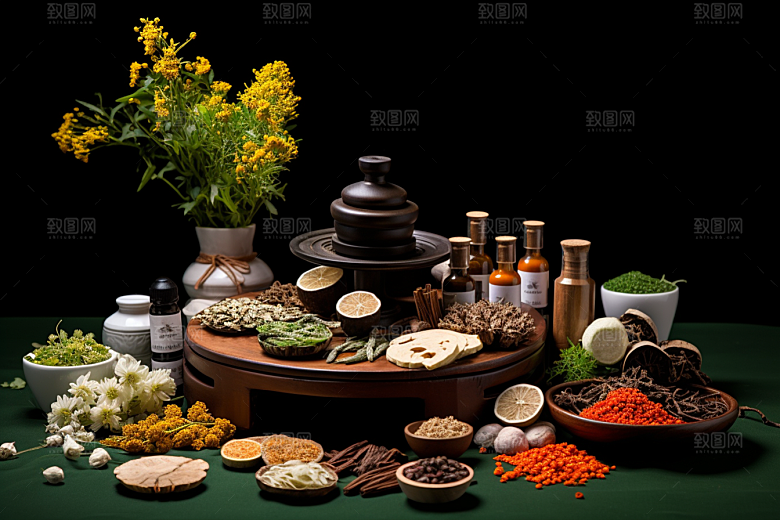 中药中草药健康摄影图