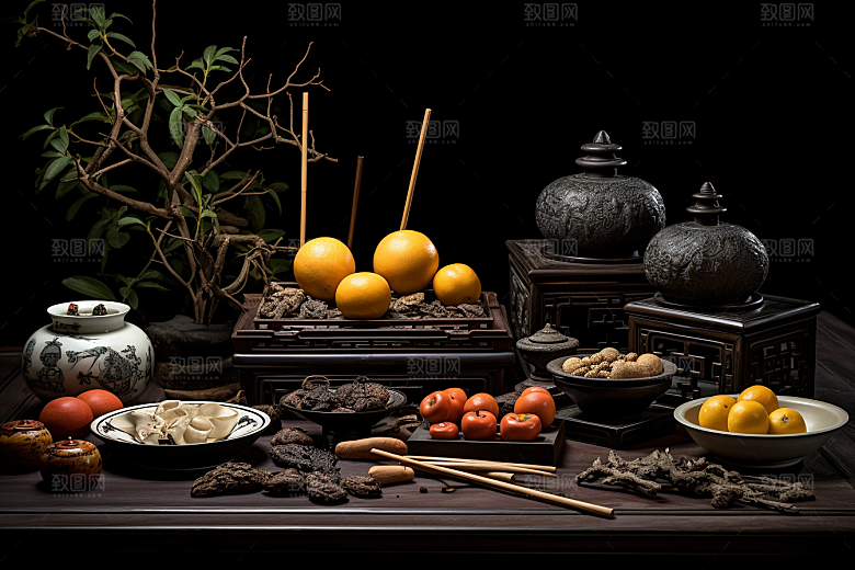 中药药方健康摄影图