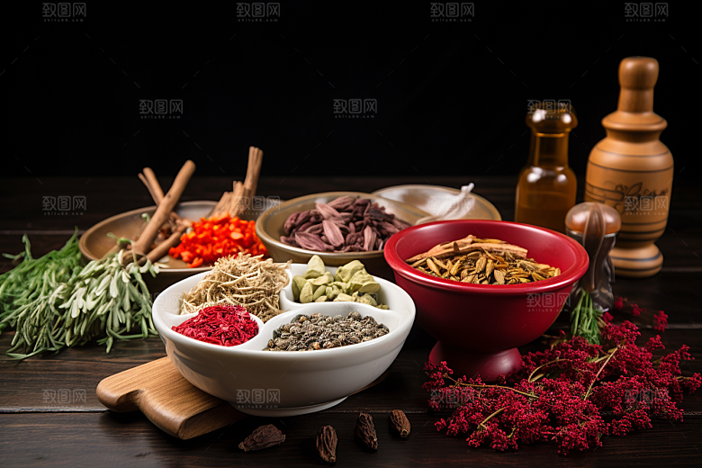 中药抓药高清摄影图