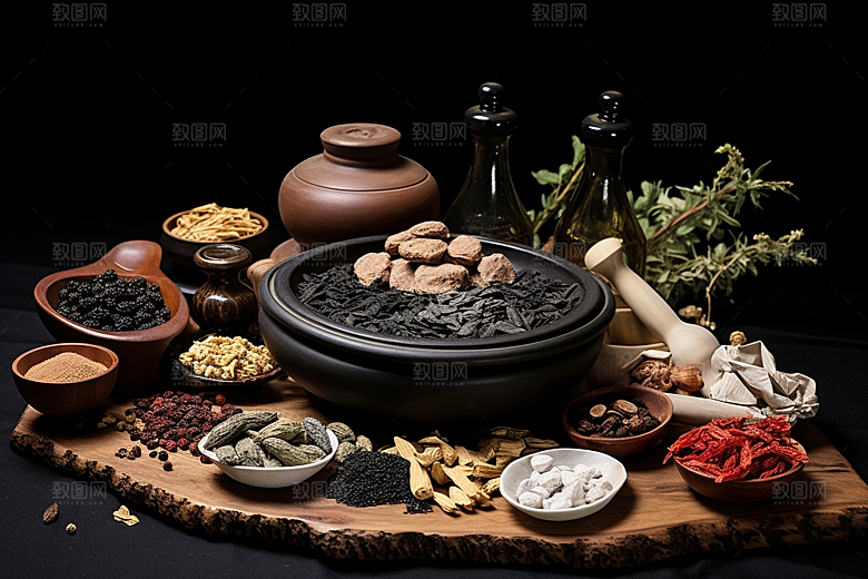 中药健康抓药摄影图