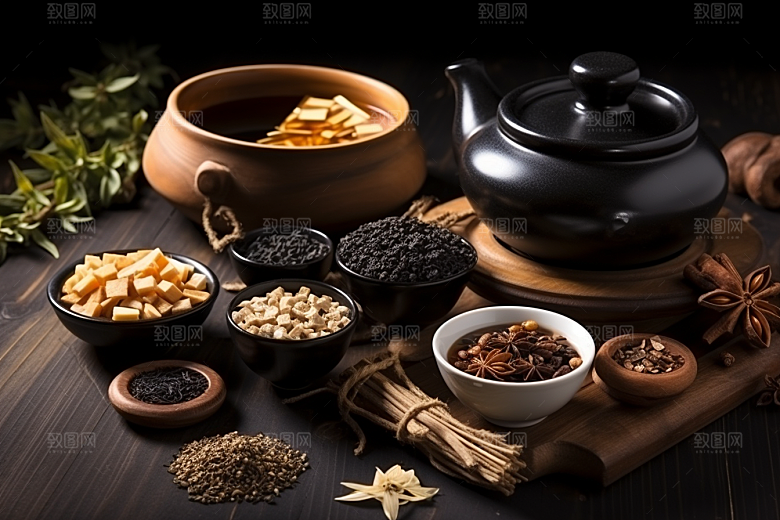 中药高清草药摄影图