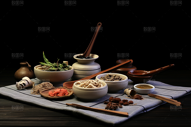 中药中医草药摄影图
