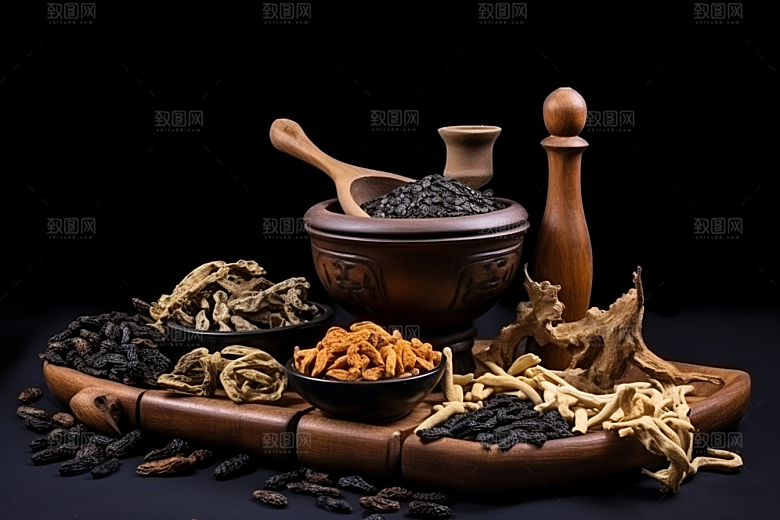 中药草药健康摄影图
