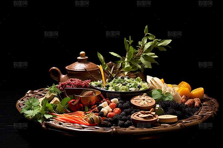 中药药方医疗摄影图