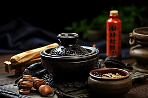 中药医疗中草药摄影图