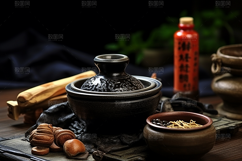 中药医疗中草药摄影图