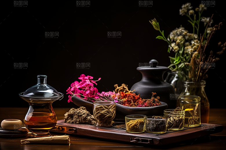 中药高清草药摄影图