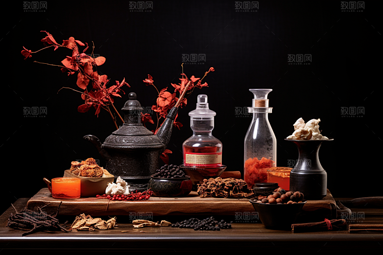中药药方高清摄影图