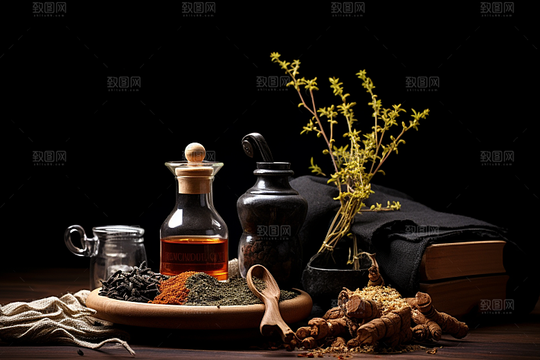 中药高清药方摄影图