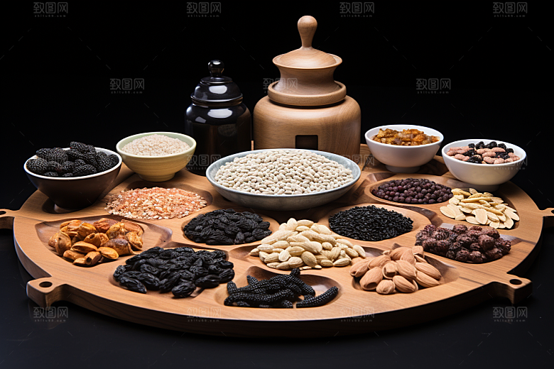 中药健康药方摄影图
