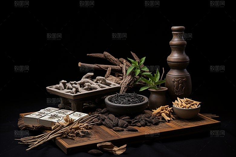 中药高清药方摄影图
