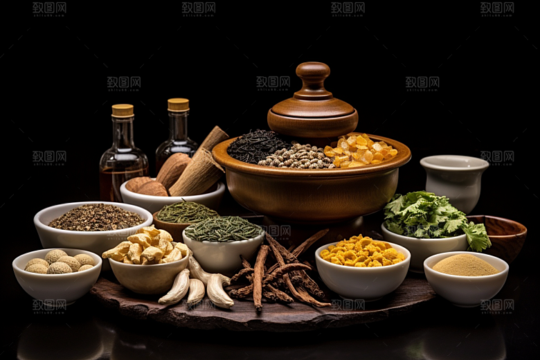中药中草药草药摄影图