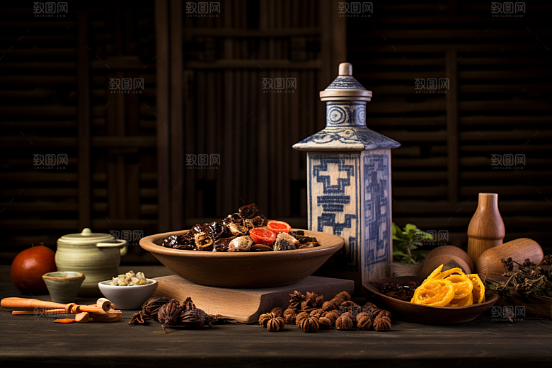 中药健康抓药摄影图