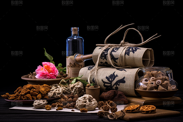 中药健康抓药摄影图