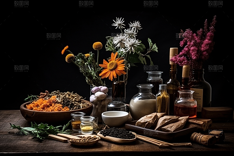 中药抓药高清摄影图