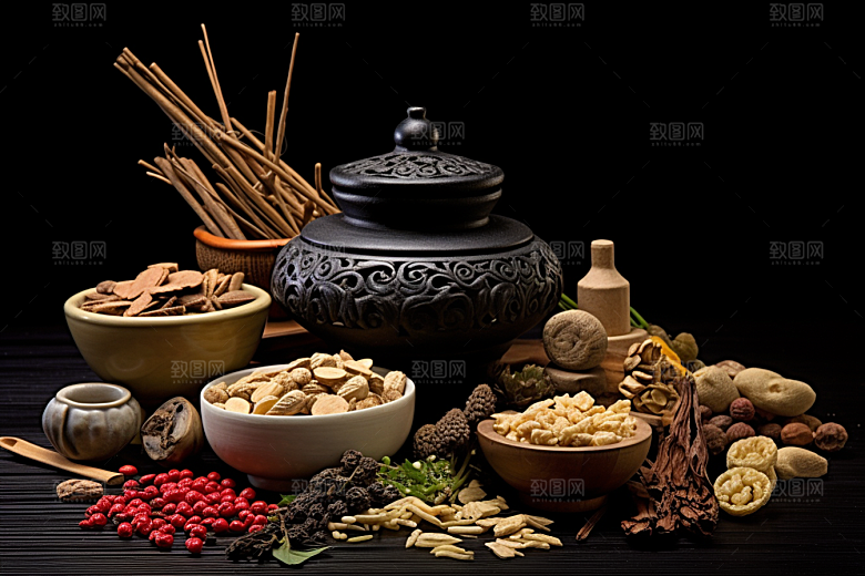 中药健康中草药摄影图