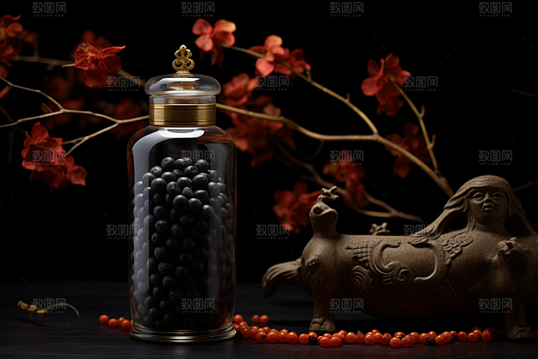 中药草药健康摄影图