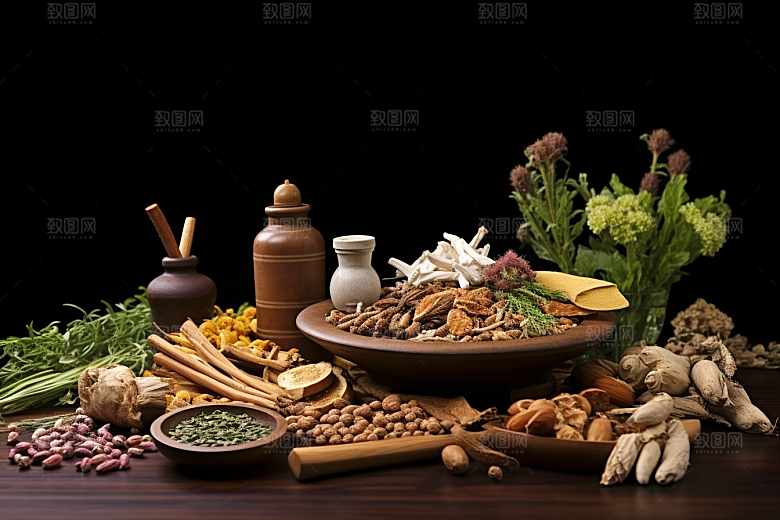 中药草药医疗摄影图