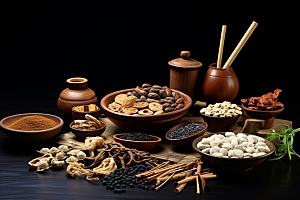 中药草药健康摄影图