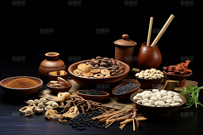 中药草药健康摄影图