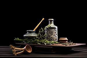 中药药方抓药摄影图