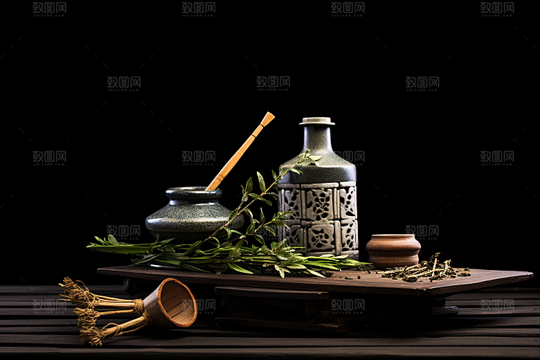 中药药方抓药摄影图