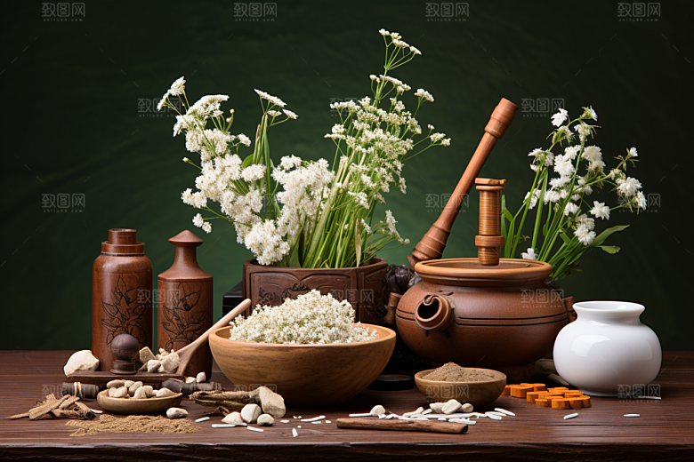 中药健康抓药摄影图