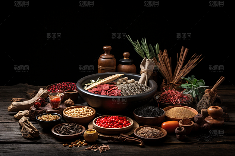 中药药方抓药摄影图
