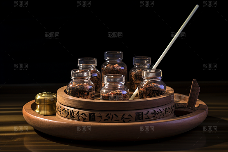 中药抓药高清摄影图