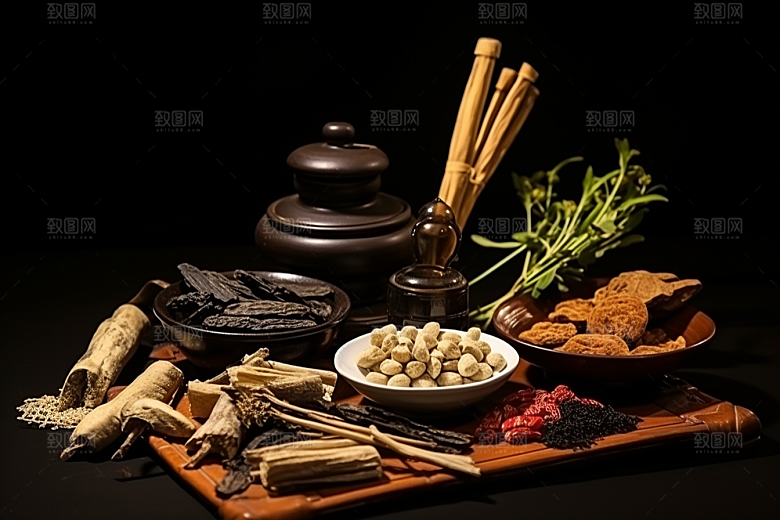 中药中草药草药摄影图