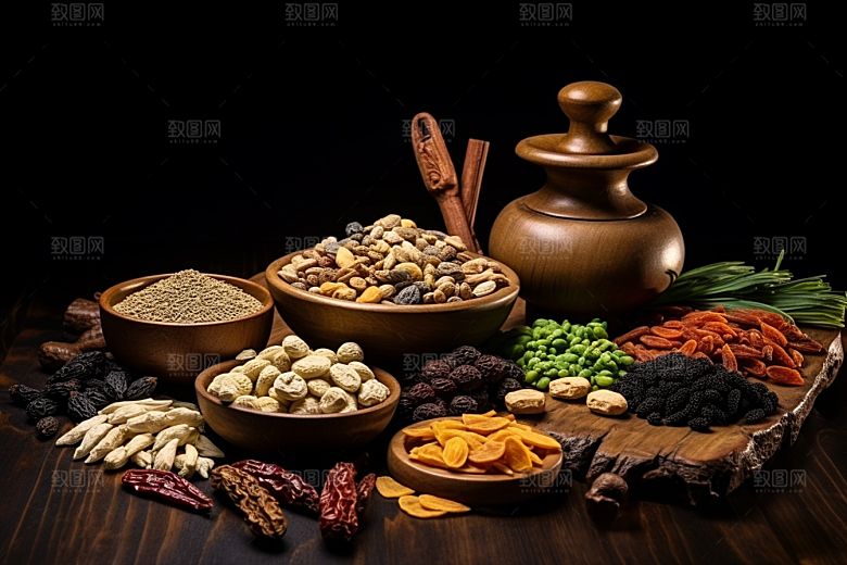 中药中草药药方摄影图