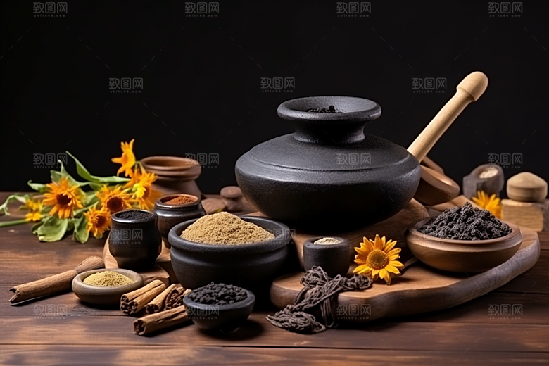 中药健康抓药摄影图