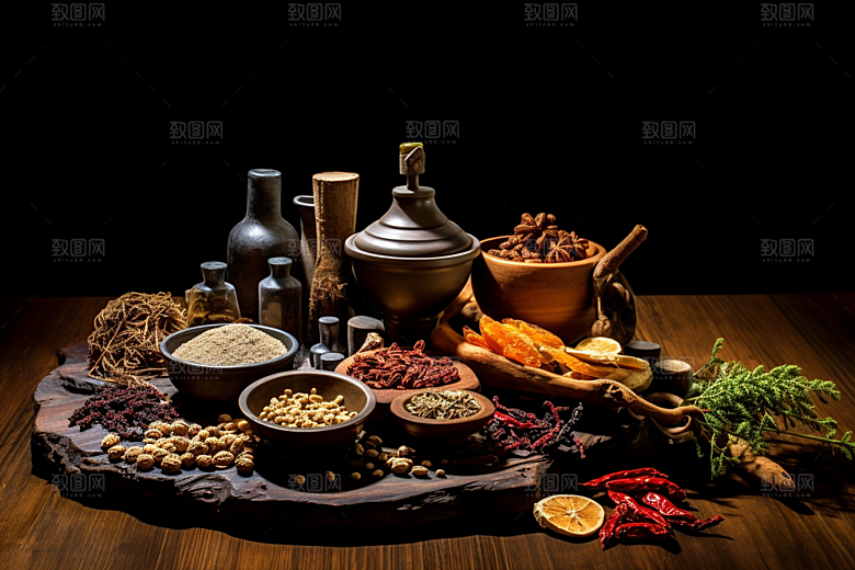 中药健康草药摄影图