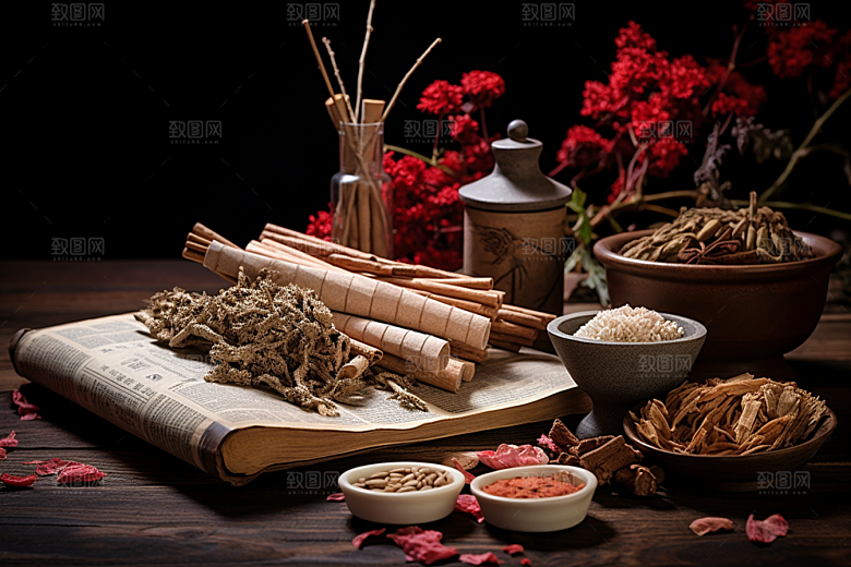中药中医药方摄影图