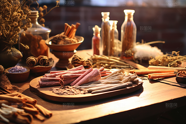 中药中草药药方摄影图