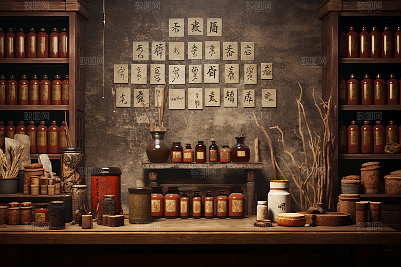 中药中草药药方摄影图