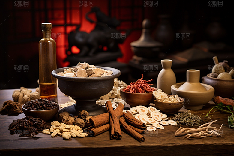 中药药方中医摄影图