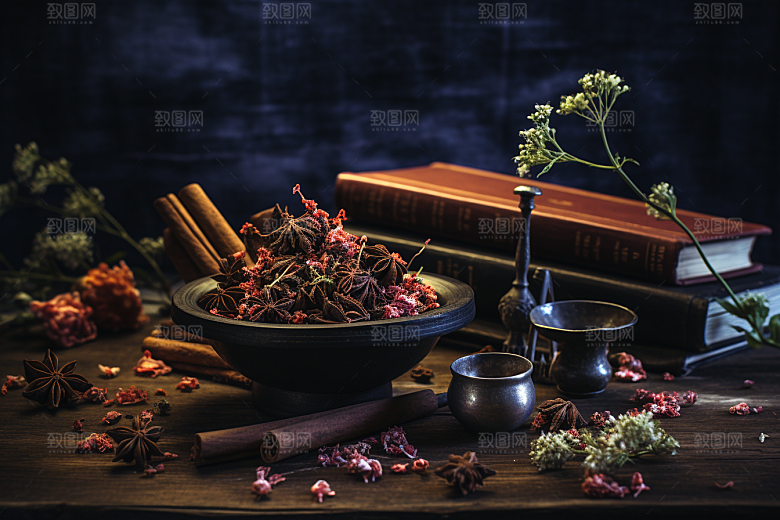 中药中医药方摄影图