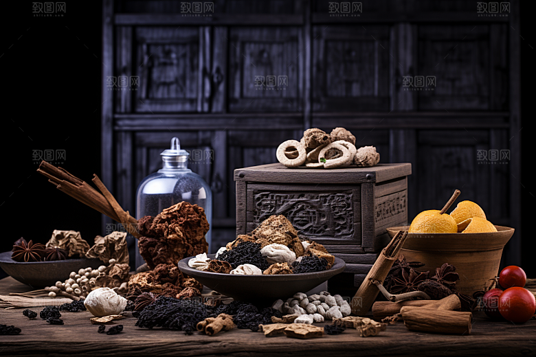 中药草药药方摄影图