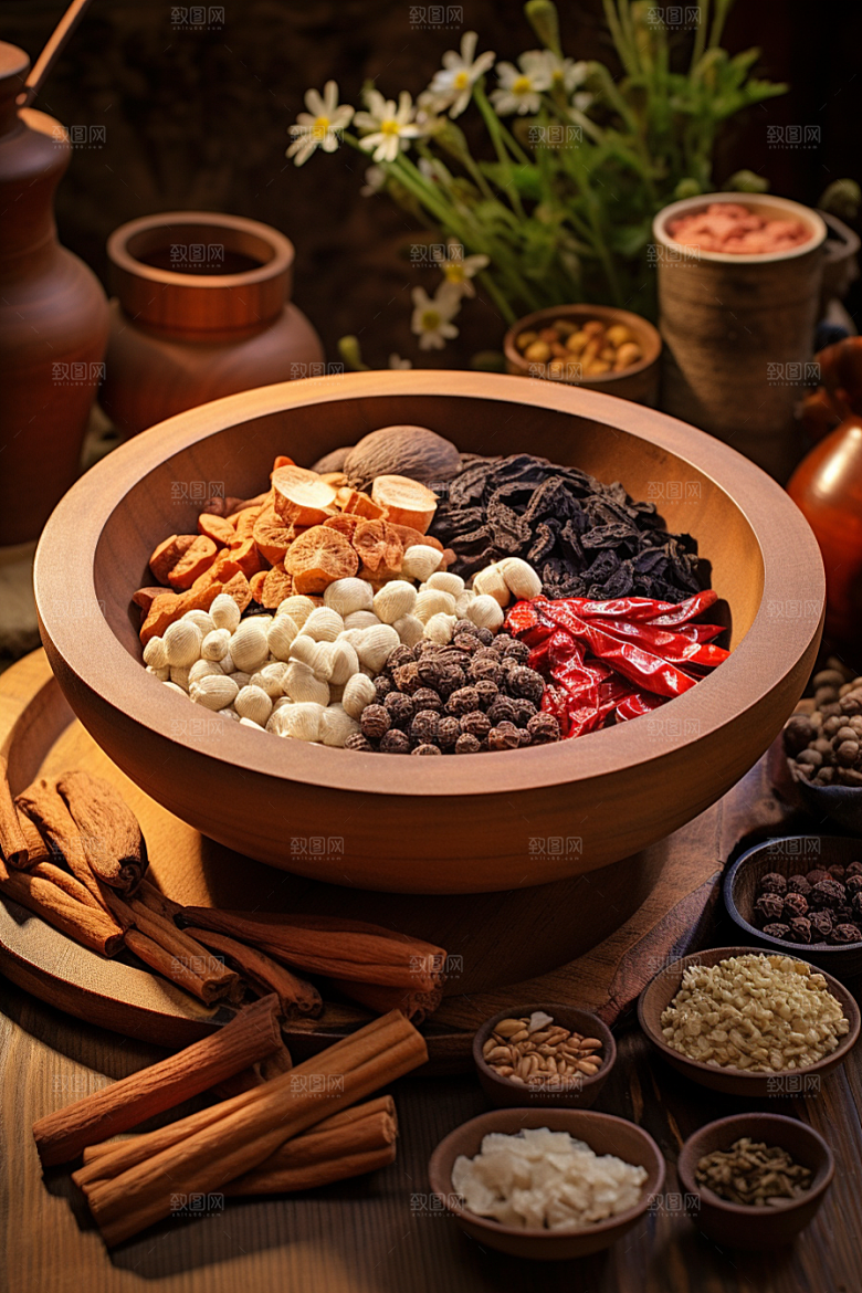 中药医疗中草药摄影图