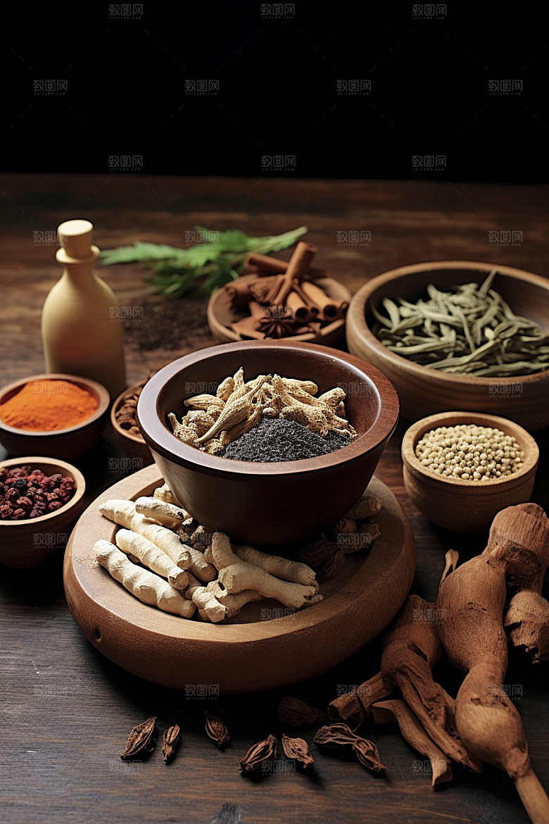 中药高清药方摄影图