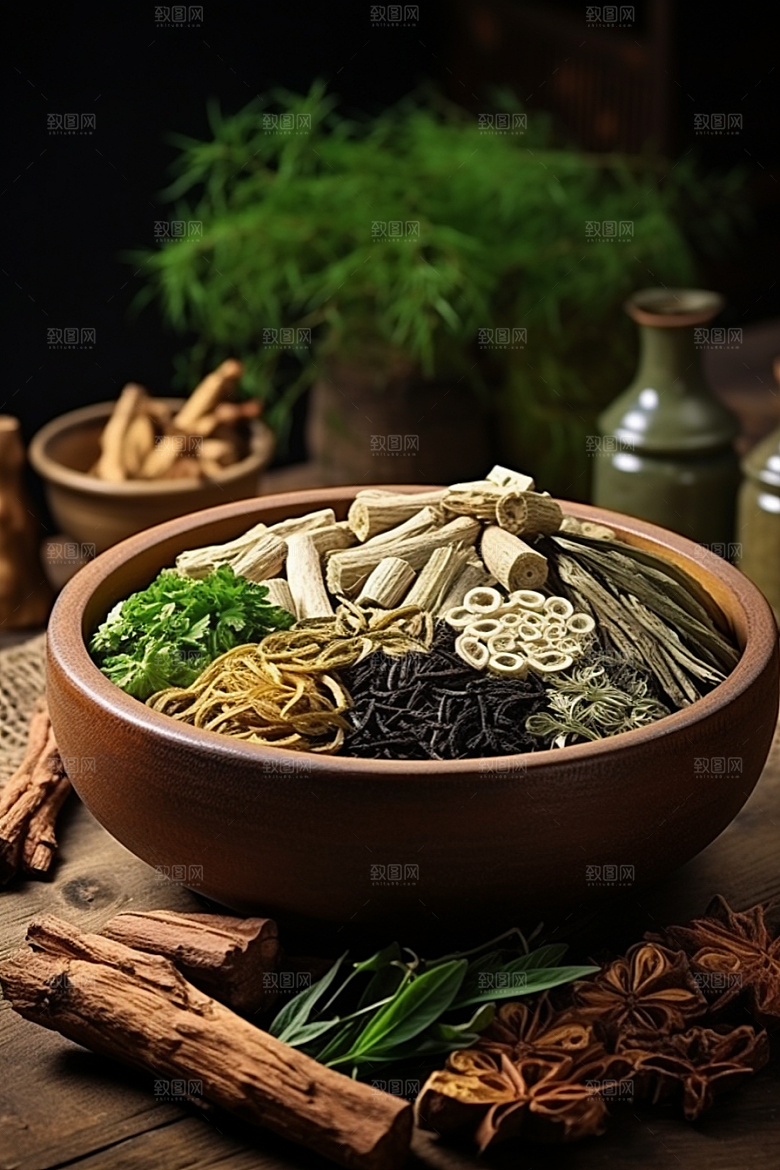 中药中草药药方摄影图