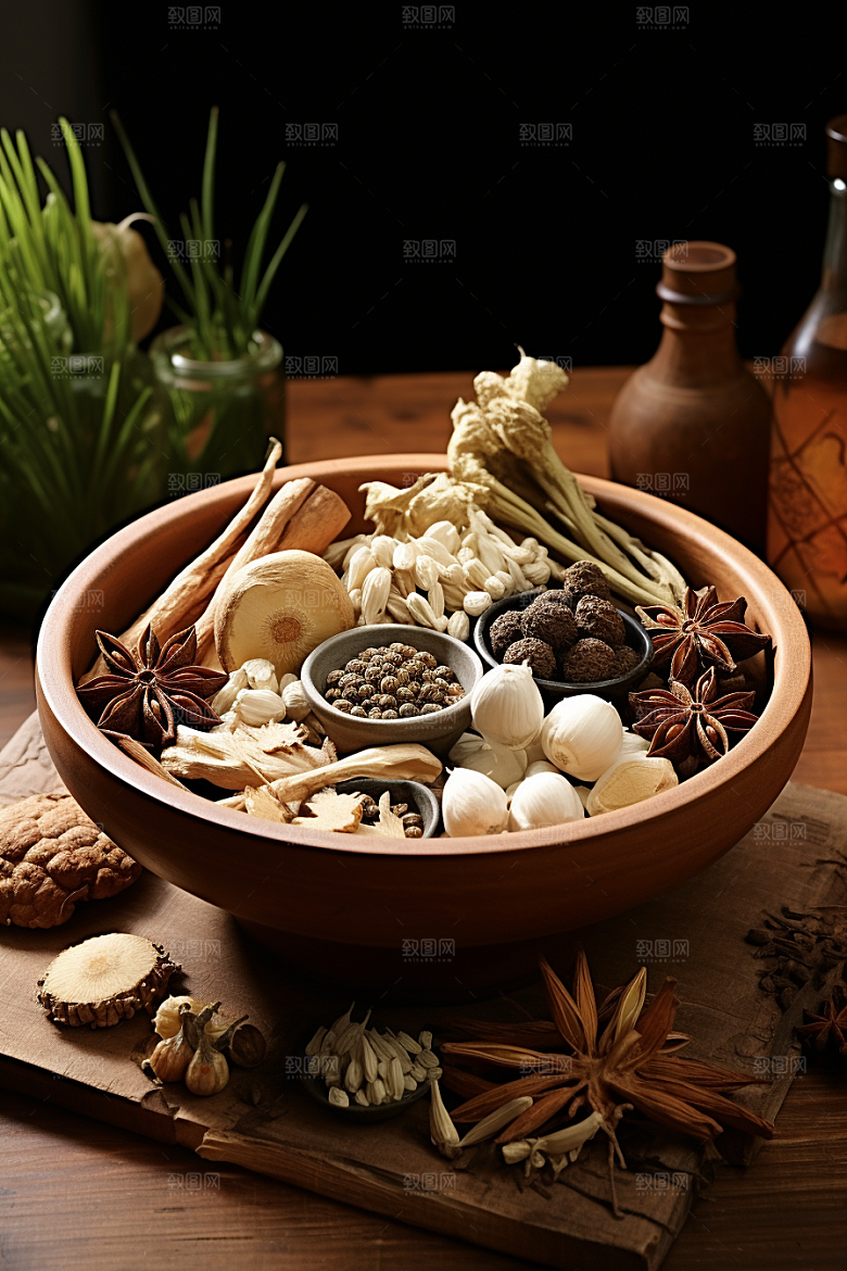 中药中医药方摄影图