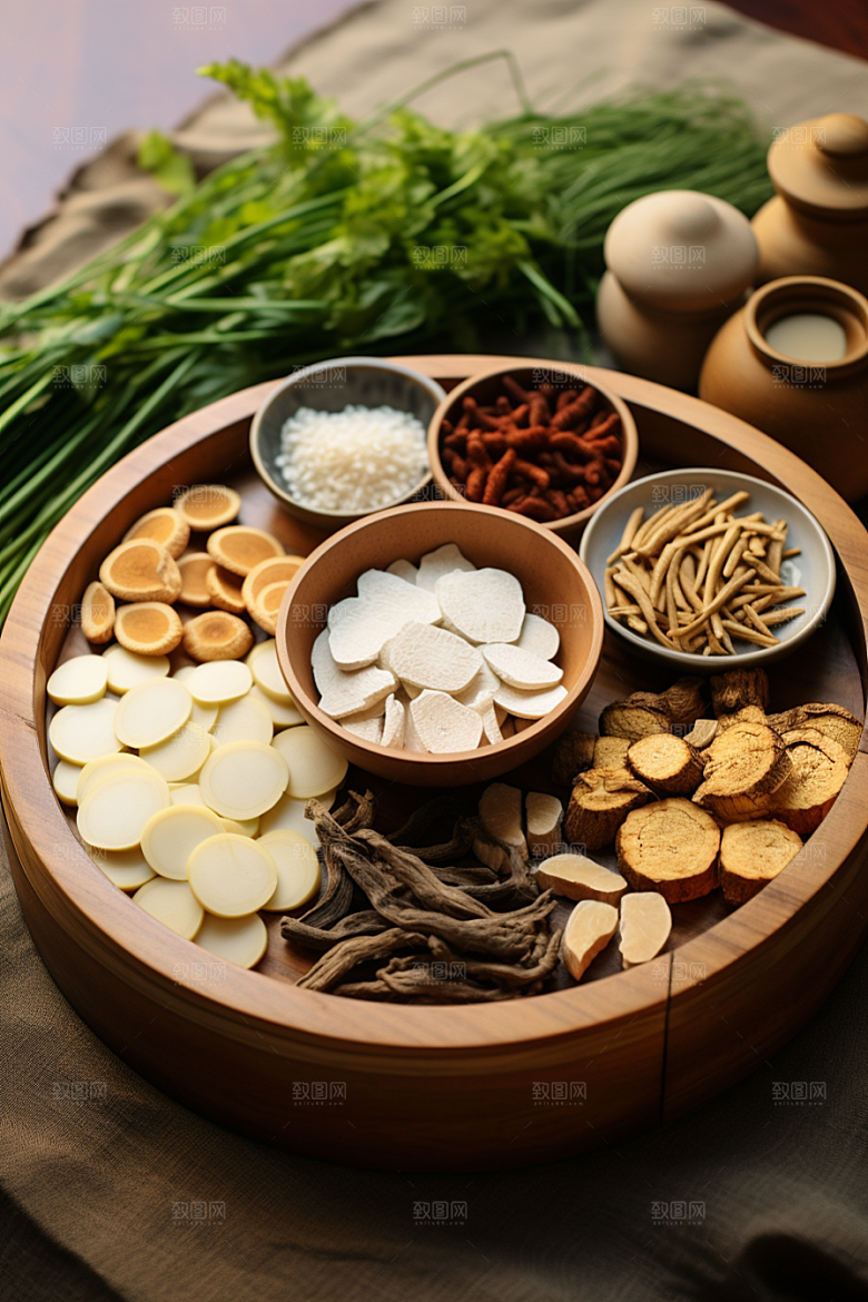 中药高清抓药摄影图