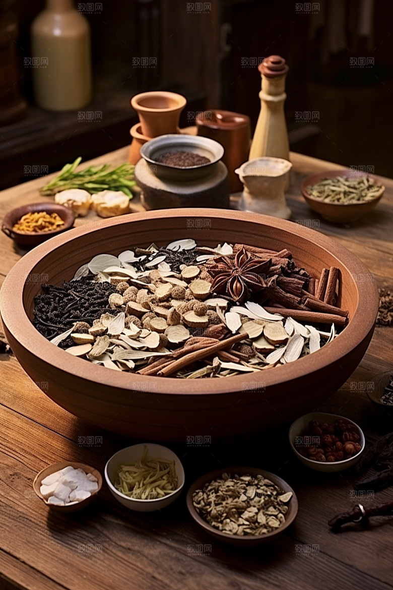 中药健康抓药摄影图