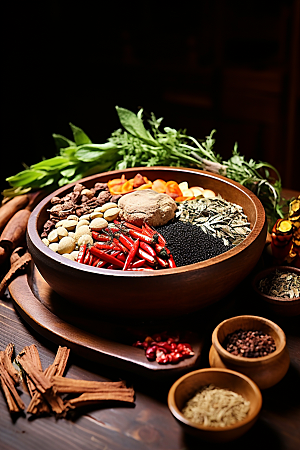 中药中草药药方摄影图