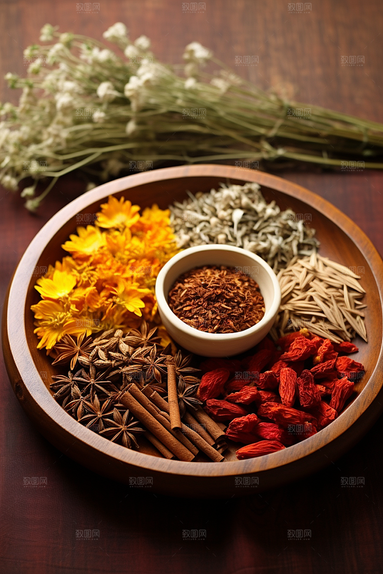 中药草药医疗摄影图