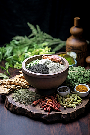 中药中草药草药摄影图